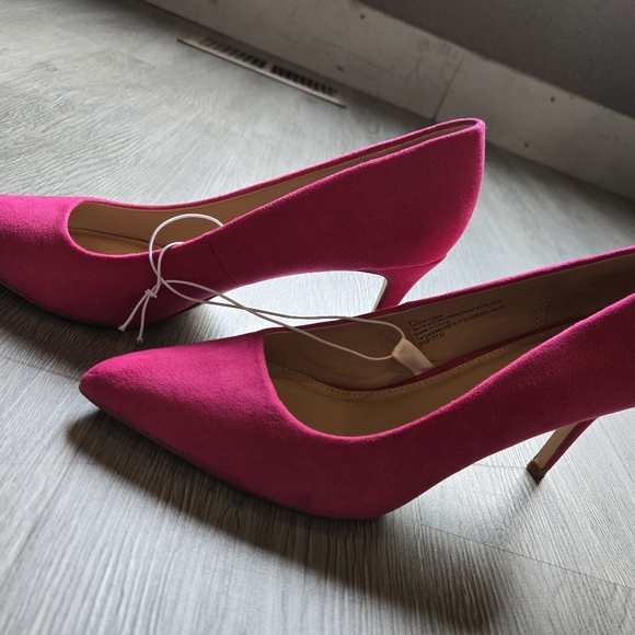 NEW Faux Suede Heels A New Day Size 8.5 Hot Pink - Picture 4 of 9